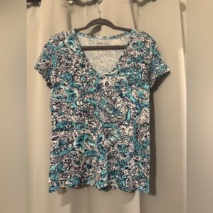 Lilly Pulitzer V-Neck Top size L